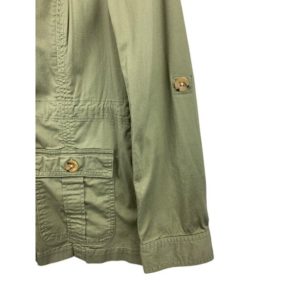 Womens Vintage Motto Olive Green Utility Jacket XS - Picture 5 of 7